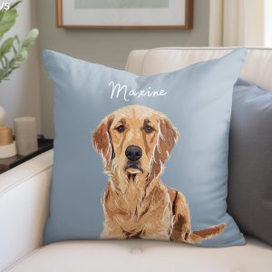 Custom Pet Pillow Using Pet Photo + Name Custom Cat Dog Pillow Personalized Cat Pillows Cases Cat Picture Pillow Pet Picture Pillow Cushion