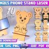 Laser Cut Multi Cell Phone Rack (48 Cell) Phone Holder Desktop Organizer Storage Box For Classroom Office 3 mm SVG DXF Files
