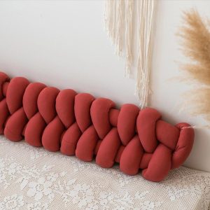 Headboard knot pillow Braided Bed cushion Custom Size