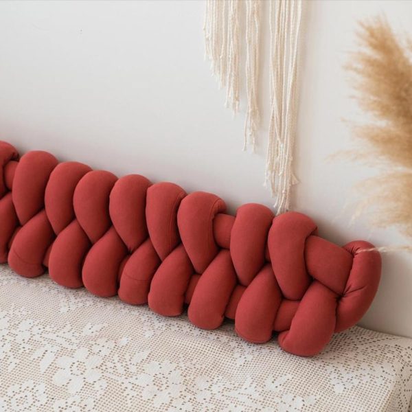 Headboard knot pillow Braided Bed cushion Custom Size
