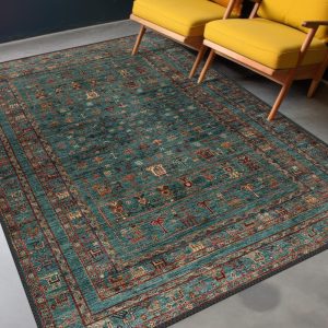 Vintage Style Rug, Antique Look Teppich, Washable Non-Slip Bohemian Area Rug, Turkish Distressed Large Rug 8×10, Rugs for Living Room