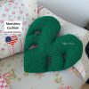 Crochet monstera leaf cushion  pattern – monstera pillow – photo tutorial