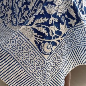 Indian Block Print Tablecloth, Floral Print Cotton Table Cover,  Dining Cloth, Tablecloth With Napkins, Wedding Home Party Event Tablecloth