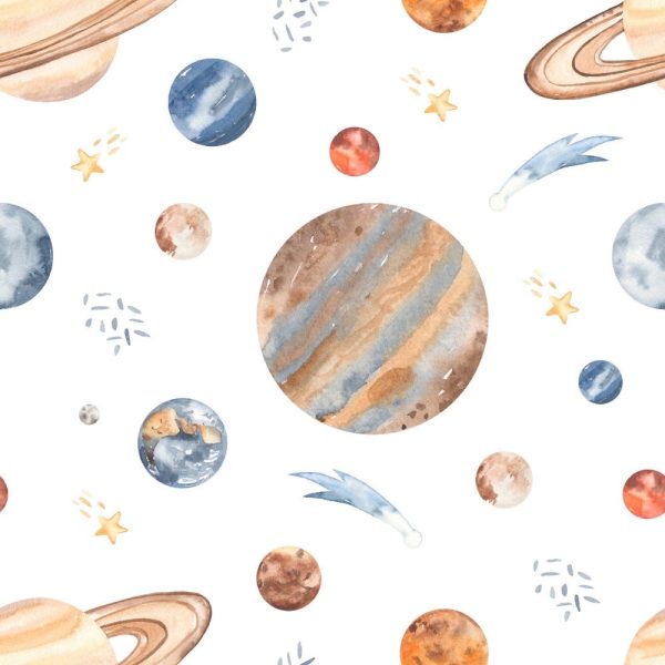 Celestial Dreams 100% Organic Cotton Sateen Bedding Set – 800 Thread Count, Planetary Print