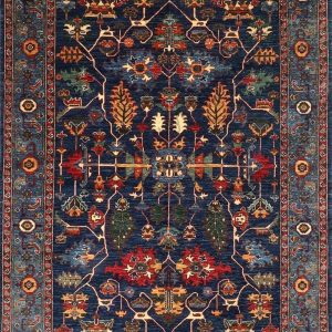 19century saruk Mahajaran Carpet Antique Blue Carpet 9×12 Oushak Hand Knotted Rug Handmade Rugs for Living Room Contemporary Made to Order