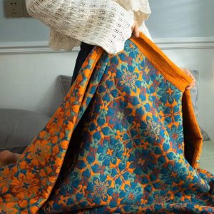 Knitted Multi-layer Bedding Cover, Double side Picnic Deck, Aesthetic Summer 100% Cotton Bedspread, Woven Lounge Throw Blanket, Gift for her