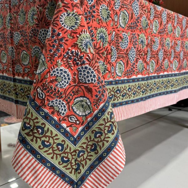 Bohemian Block Print Cotton Tablecloth Square/Rectangle/Round Custom Table Cover Table Top Decor Tablecloth/Napkin/Runner/Placemat Boho Gift