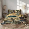 Floral Coquette Duvet Cover Set, Pink Cotton Cottagecore Princess Bedding