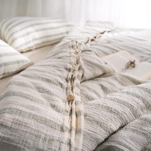 Minimalist Muslin Duvet Cover, King Size Bedding Set, King Size Cotton Duvet Cover, Luxury Quilt Cover