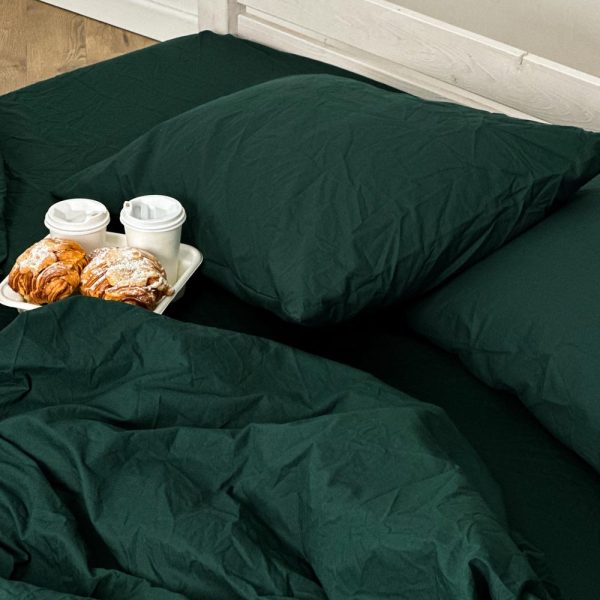 Organic Washed Cotton Bedding Set – Duvet Cover, Pillowcases & Sheet – Soft, Eco-Friendly , Custom Sizes (King, Queen, Twin)