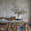 Cotton and linen tablecloth,Tassels tablecloth,Custom tablecloth,Housewarming gift,Rectangle tablecloth,Round tablecloth,Oval tablecloth