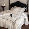 Purple Floral Cotton Duvet Cover Set, Vintage Floral Ruffle Princess Bedding, French Country Style Duvet Cover Set, Full Queen Bedding Set