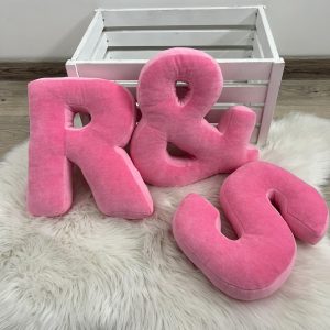 throw pillow, Pink letter pillow, Housewarming gift, Personalized pillow monogram custom letter, alphabet Pillow, baby shower gift