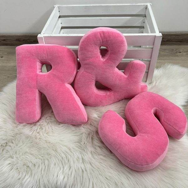 throw pillow, Pink letter pillow, Housewarming gift, Personalized pillow monogram custom letter, alphabet Pillow, baby shower gift