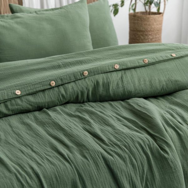 Boho Muslin Duvet Cover, Luxury Gauze Bed Linen Set, King Size Linen Comforter Cover, Quilt Cover