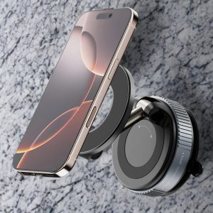 Universal Silicone Suction Car Phone Holder | 360 Rotating Magnetic Mount