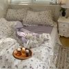 Linen Duvet Cover Set with Double Ruffles – Rustic Style in New Colors