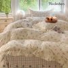 Bedding Set Mockup Photoshop PSD, Quilt Duvet and 4 pillows in Minimalist Interior Design Bedroom, PSD Smart Object and Canva bedding mockup
