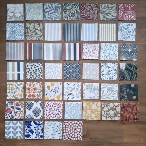 10 Coated cotton samples for tablecloths, table runners.