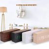 Beautiful Mid Century Teak & Brass desk clock by Junghans Ato Mat Germany 1960
