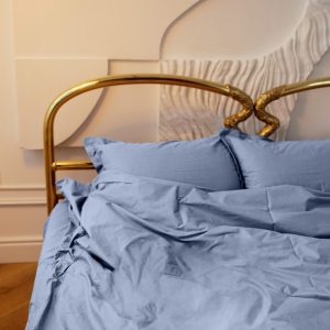 Cotton Blue Bedding Set – Luxurious King Bedding Set, Duvet cover, Queen Size Luxury Bed Set for Her, Perfect for Weddings, Cozy Bedroom