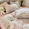 Bedding Set Mockup Photoshop PSD, Quilt Duvet and 4 pillows in Minimalist Interior Design Bedroom, PSD Smart Object and Canva bedding mockup