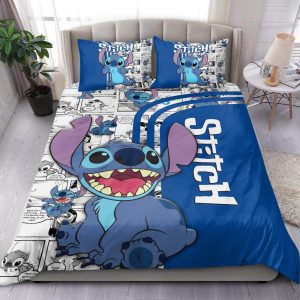 Stitch Bedding Set, Lilo And Stitch Duvet Cover, Cartoon Movie Bed Set, Stitch Lover Gift, Disneyland Trip Gift, Bedroom Decor