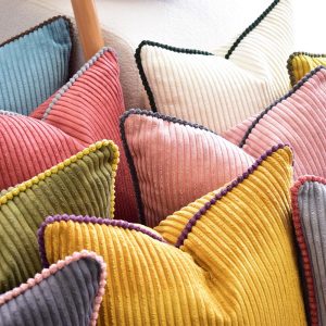 Pillow with Piping, Corduroy Throw Pillow Cover, Luxury Corduroy Cushion Cover, Designer Corduroy Pillow Cover, Mother’s Day Gift for Her