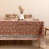 Oval Wrinkle Free Linen Tablecloth and Matching Napkins. Color&Custom Size Options Round,Rectangle,Square,White,Brown,Cream,Grey Blue,Pink