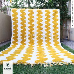 Gorgeous Beni Ourain Custom rugs living room -Berber Yellow rug -Amazing Multicolored Rug-Handmade Wool Rug-Berber Carpet-Genuine Wool Rug .