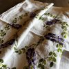 Vintage cotton tablecloth cream large embroidered pink yellow and green floral c.1980s