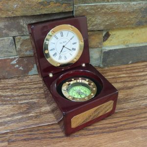 Personalized Nautical Compass Clock- Desk supplies- Fathers Gift- Grandfathers Gift – Birthday – Christmas – Valentines Day